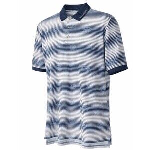 TABASCO Logo Men's Size Medium Polo Golf Short Sleeve Shirt Blue White Graphic